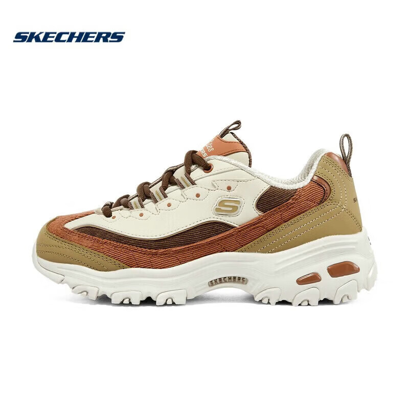 斯凯奇（Skechers）奶茶熊2代丨男女同款春夏老爹鞋潮流复古增高保暖熊猫鞋休闲鞋 【女款】枫糖拿铁/TPNT 36