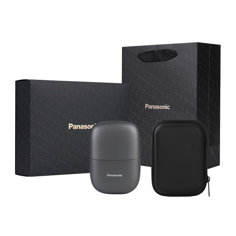 松下（Panasonic）剃须刀电动刮胡刀小方盒mini2.0便携款进口刀头往复式男生生日礼物男士送男朋友父亲cm21灰岩钛