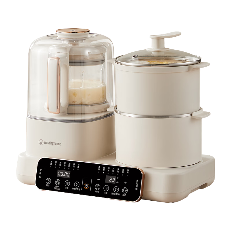 西屋（Westinghouse）多功能破壁机12D预约加热全自动豆浆机家用二合一早餐机蒸煮料理机 WSC12D01