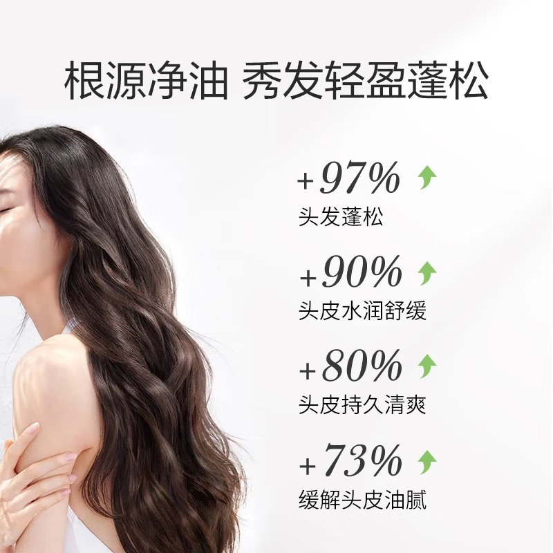 极方控油（300）清爽蓬松无硅油腺苷氨基酸女士男士洗发水 控油300ml