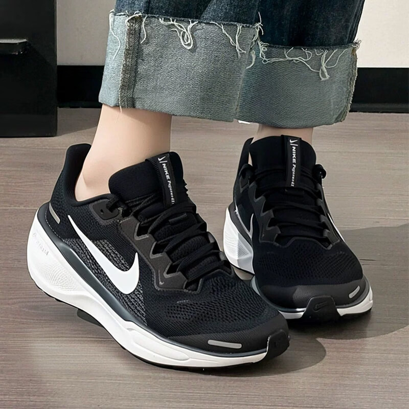 耐克（NIKE）学生大童男女鞋 春季新款飞马41运动鞋青少年缓震透气公路跑步鞋 黑/白/铁灰/煤黑 AIR ZOOM PEGASUS 41 (GS) 36.5