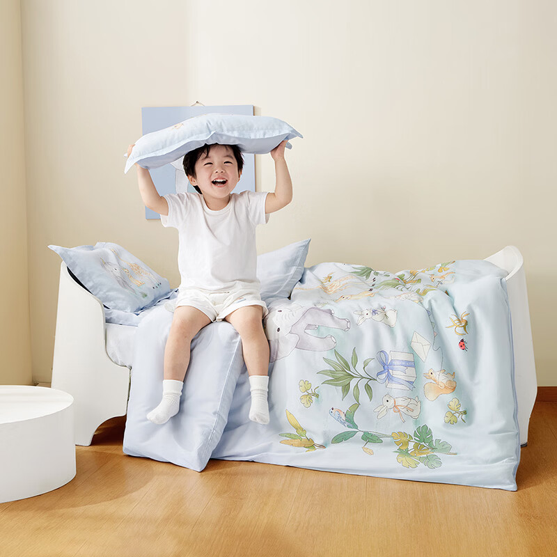 水星家纺幼儿园长绒棉抗菌印花被套·森林派对Pro 幼儿园长绒棉抗菌印花被套·森林派对Pro 150cm*120cm