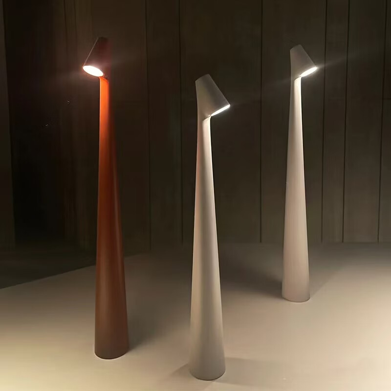 北欧创意充电台灯桌面阅读看书护眼台灯装饰氛围小夜灯卧室床头灯 纯洁-白 暖光-2400毫安【8-24H】