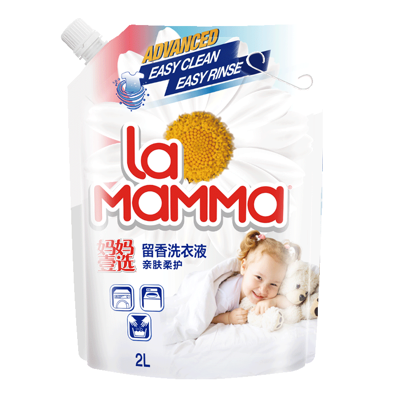 妈妈壹选植物香氛天然洗衣液2L袋装 除菌除螨持久留香 婴孕儿童洗衣可用