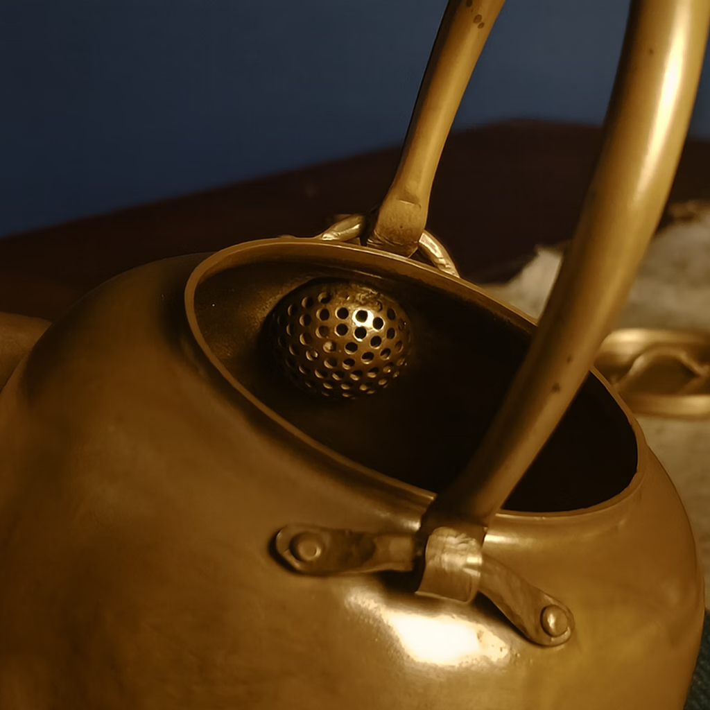 纯紫铜手工锤纹烧水壶炭火功夫茶具围炉煮茶壶家用小号煮水壶 紫铜提梁小号烧水壶（咖色）