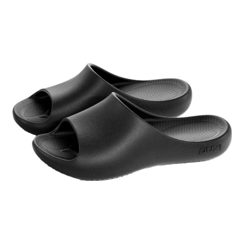 朴西居家拖鞋女2026夏季新款室内软底家用洗澡防滑防滑居家情侣拖鞋男 珍珠黑 【永恒暗夜黑】 44-45 建议拍大一码