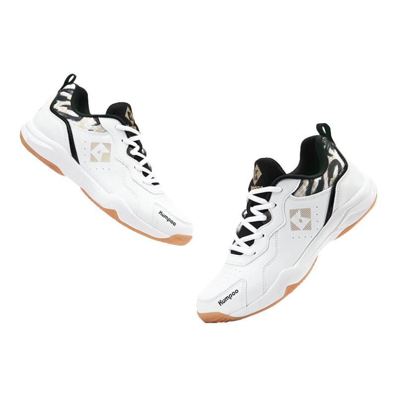 薰風(fēng)（KUMPOO）星云D16羽毛球鞋 透氣百搭防滑減震熏風(fēng)入門進階男女同款運動鞋 掠影D21 白黑色 42