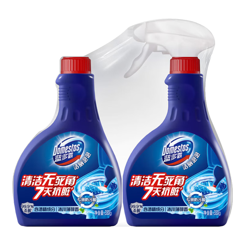 DOMESTOS香氛洁厕泡泡玫瑰香型 洁厕剂洁厕慕斯330g*4