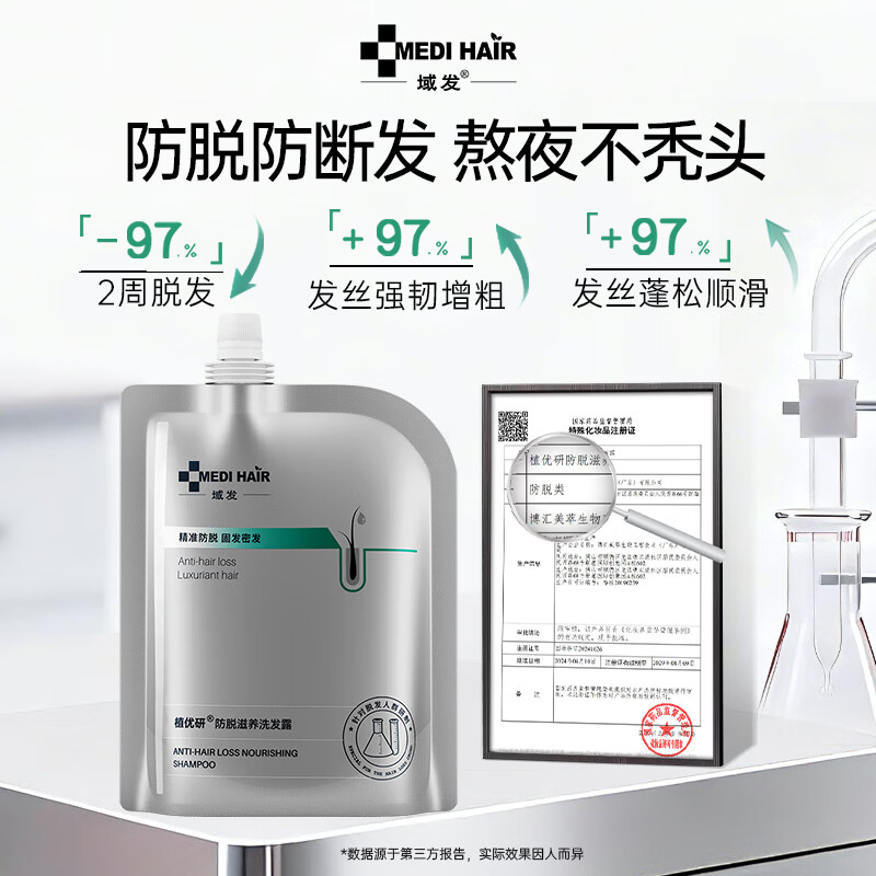 域发洗发水白柳皮控油平衡洗发露深度控油清洁头皮去油蓬松洗发膏 防脱洗发水200ml替换装