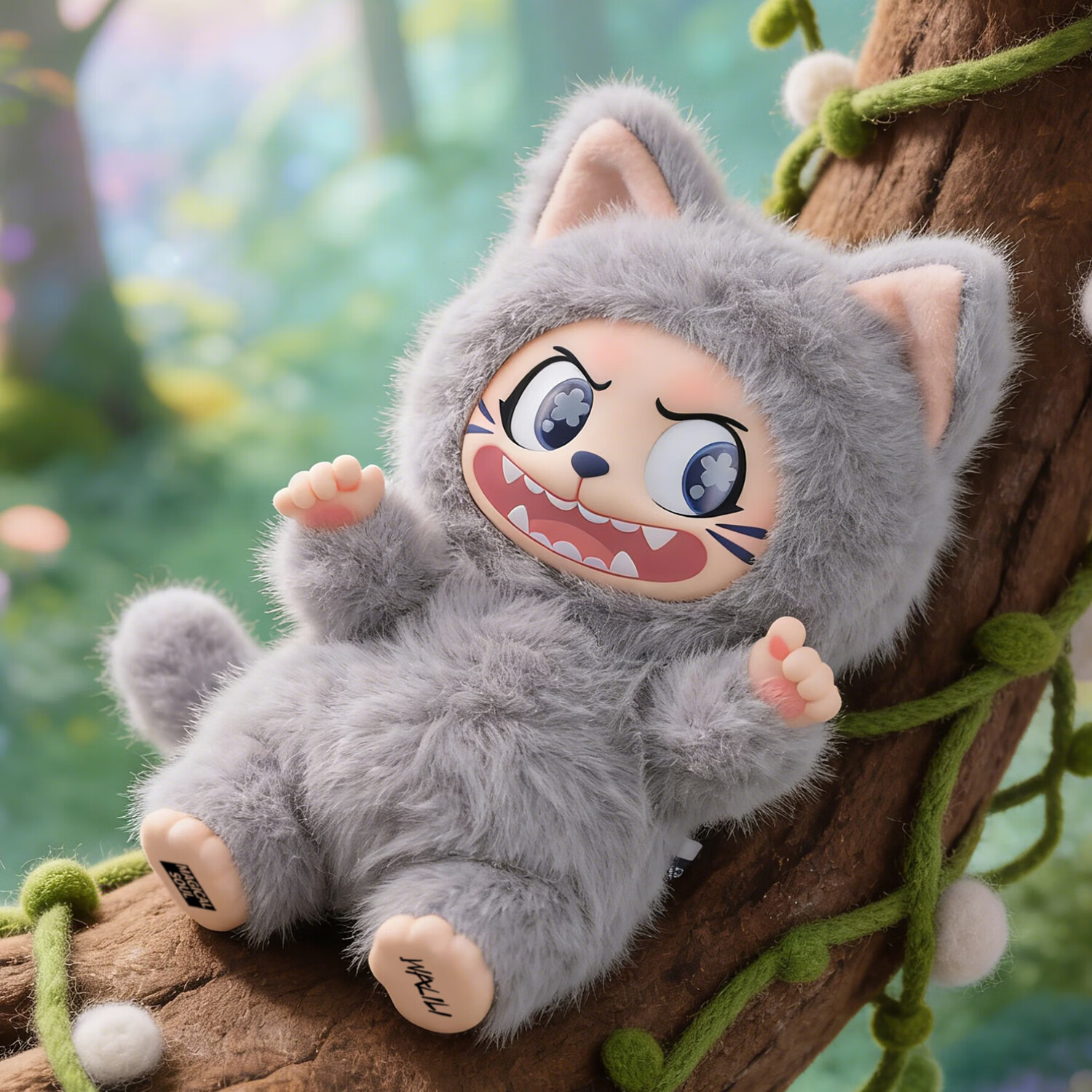 MAGICAL SOUL 幻兽盲盒 哇狸狸毛绒公仔挂件 幻兽周边搪胶玩偶潮玩惊喜礼物陪伴娃娃 哇狸狸-整端6个（有概率出隐藏款）
