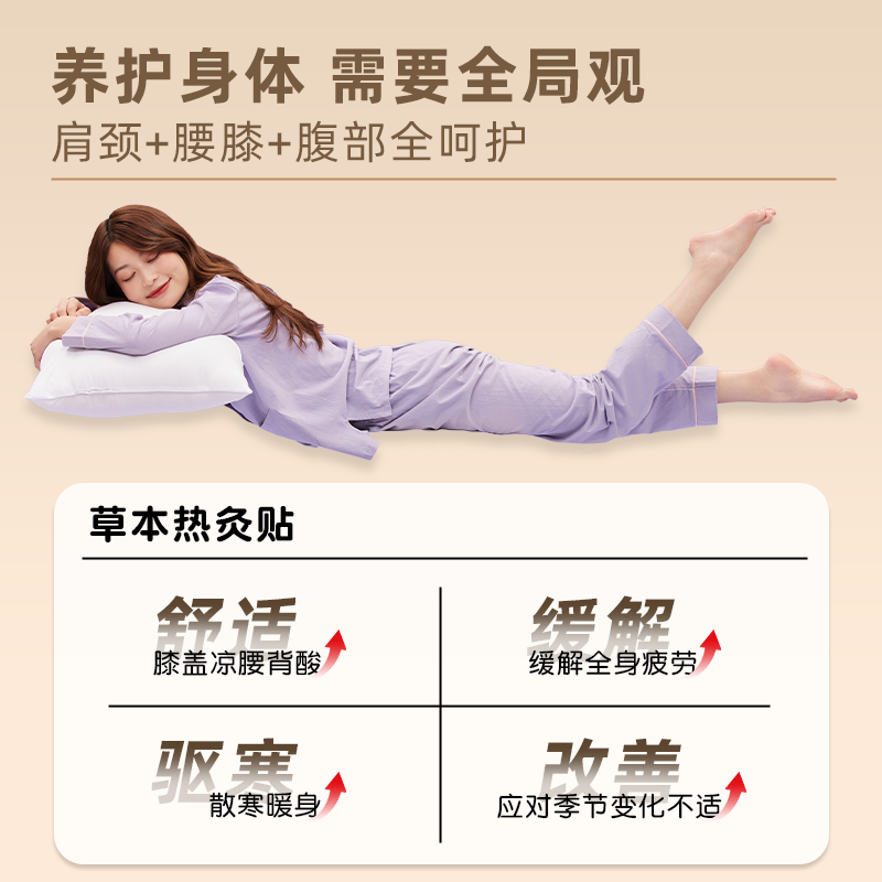 恩煕王氏艾草腰椎贴中老年屁股腰间盘颈椎贴肩颈腰腿贴艾灸热敷膏药贴 艾草腰椎贴 五盒