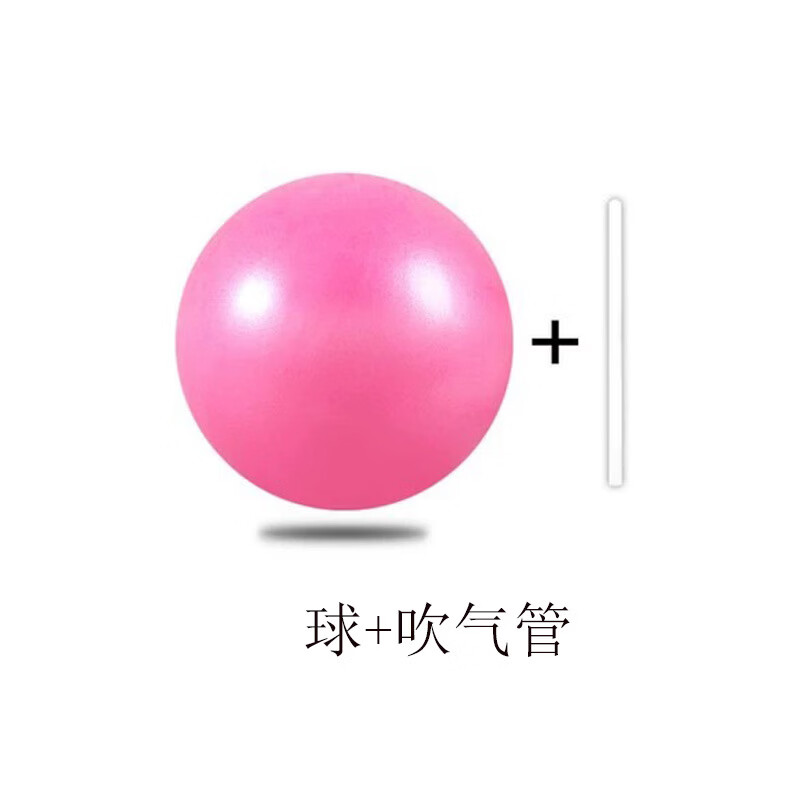 【精选优选】25cm普拉提小球PVC迷你瑜伽球防爆加厚磨砂麦管球平 麦管球粉色