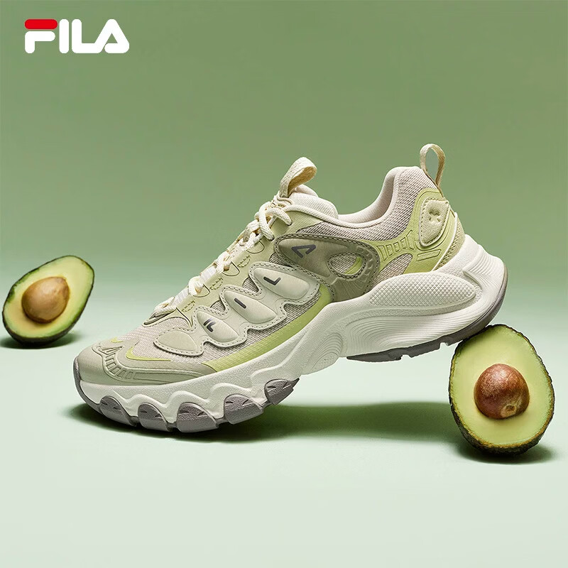 FILA 斐乐蘑菇鞋|女鞋运动厚底老爹鞋2026春季鞋子舒适轻便休闲鞋 【牛油吉运】冻露黄/潮汐棕-FT 37.5