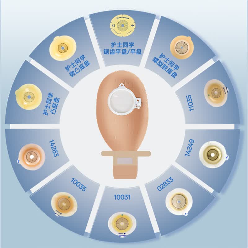 护士同学造口袋二件式可排气碳片除味10386康L保两件式医用一次性造瘘袋 【同康L保10386】5个袋子【适配康L保底盘】