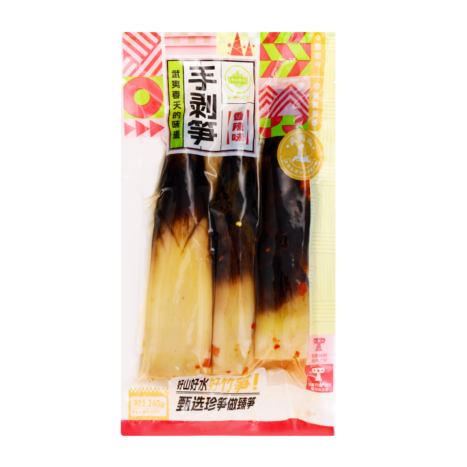 夷山夷水网红香辣味手剥笋开袋即食260gX5包 原味5包