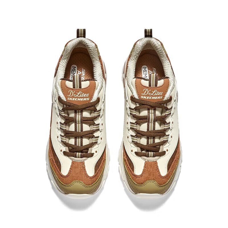 斯凯奇（Skechers）奶茶熊2代丨男女同款春夏老爹鞋潮流复古增高保暖熊猫鞋休闲鞋 【女款】枫糖拿铁/TPNT 36