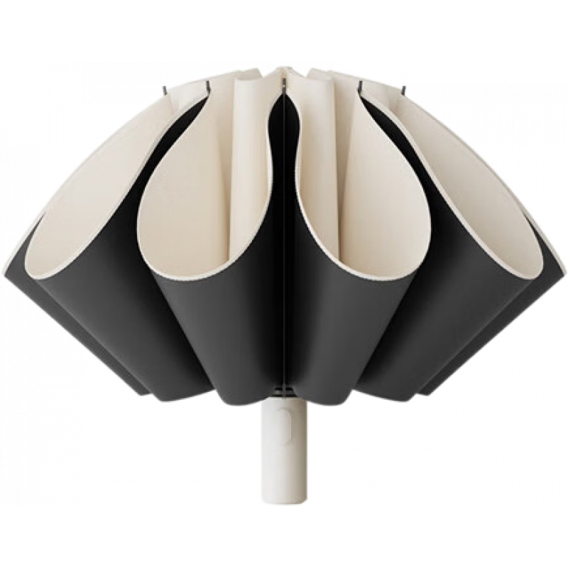 天堂傘全自動(dòng)三折防曬遮陽(yáng)傘便攜折疊反向晴雨傘兩用女男 甘酪白-全自動(dòng)折疊反向傘-直徑104CM