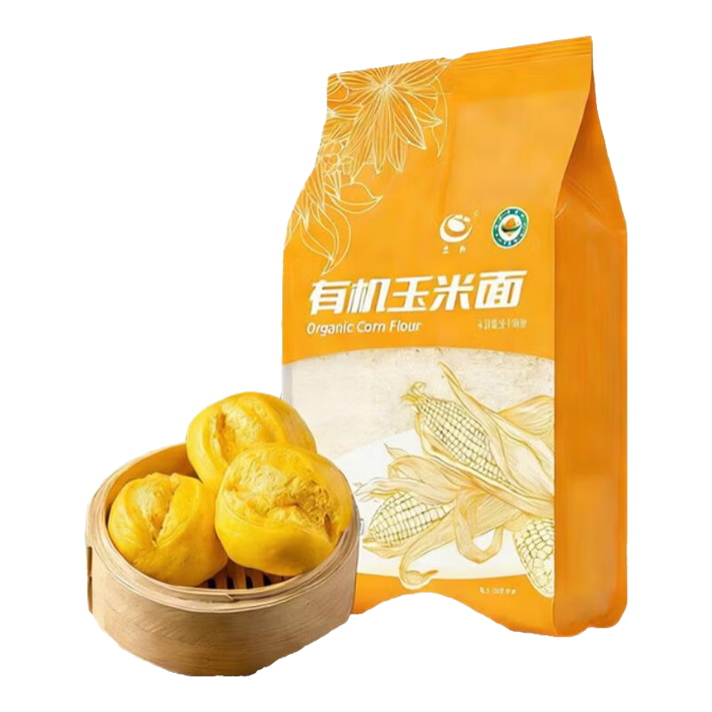 北大荒玉米面粉1.5kg家用蒸煮窝窝头玉米饼发糕苞米面杂粮粉 有机玉米面粉1.5kg