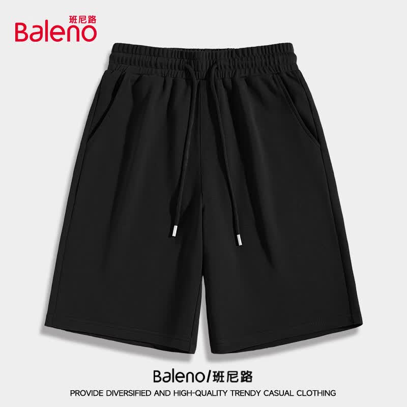 班尼路（Baleno）短裤男夏季重磅纯棉休闲百搭男士五分裤外穿宽松大码运动透气中裤