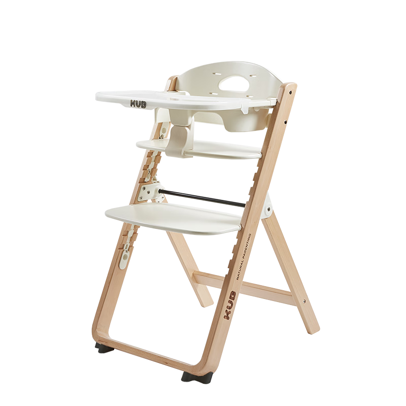 可優(yōu)比（KUB）兒童成長(zhǎng)餐椅實(shí)木餐椅嬰兒餐椅多功能實(shí)木椅可折疊兒童餐椅櫸木款