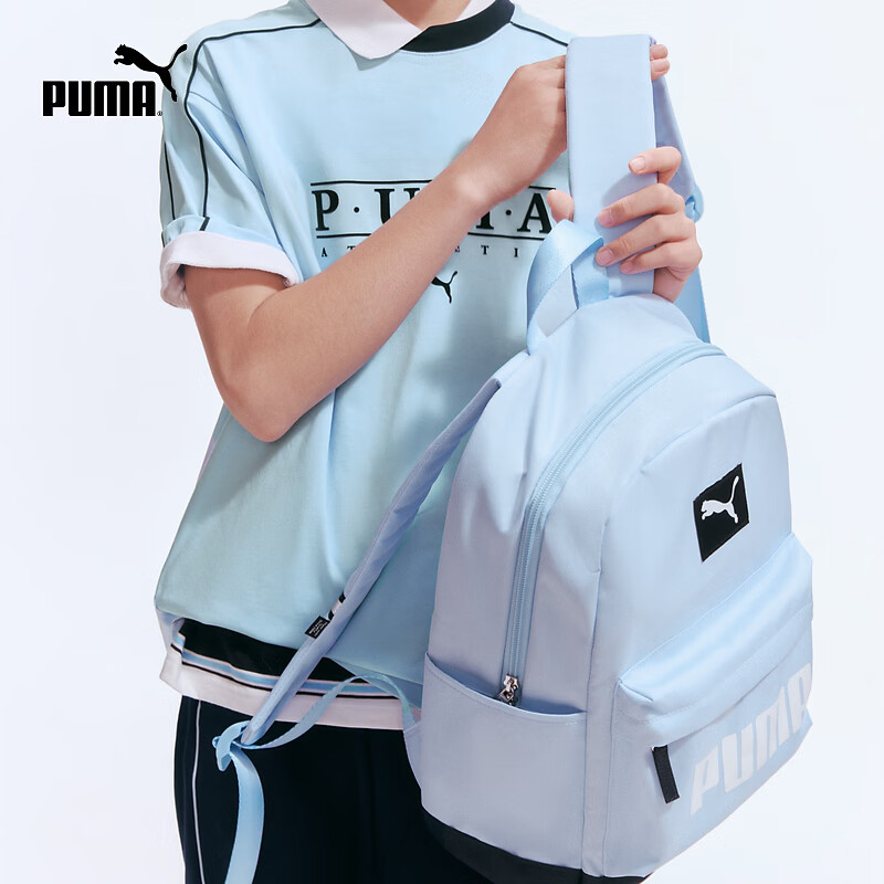 彪马（PUMA）彪马童装2026春季新款儿童双肩包书包休闲大方 蓝色调00388 150cm