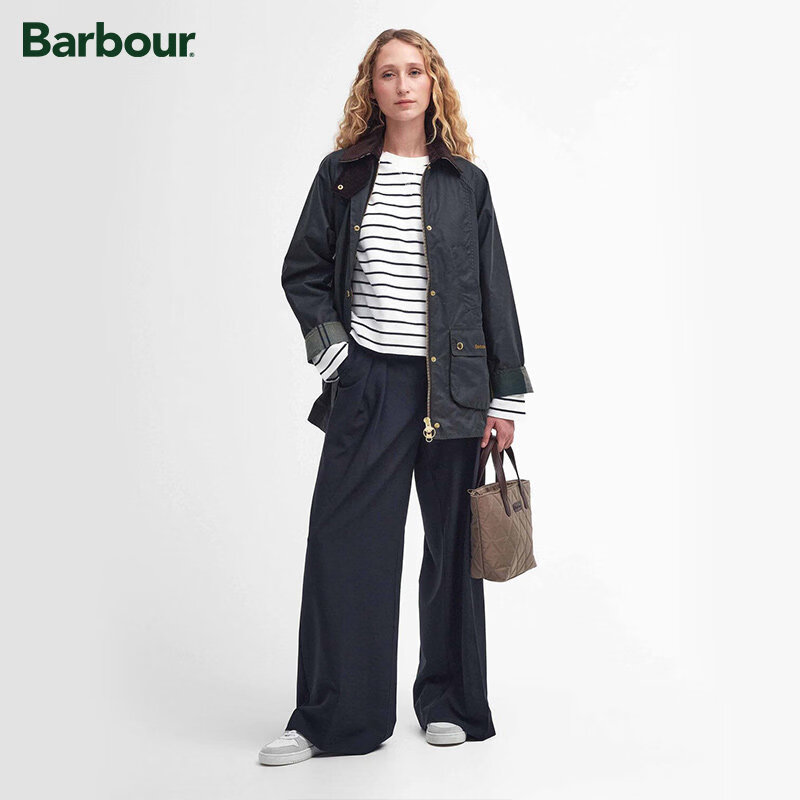 Barbour Modern Beadnell修身女士油蜡夹克 鼠尾草绿 xx68 M (100) 体重约110-120斤-修身版型