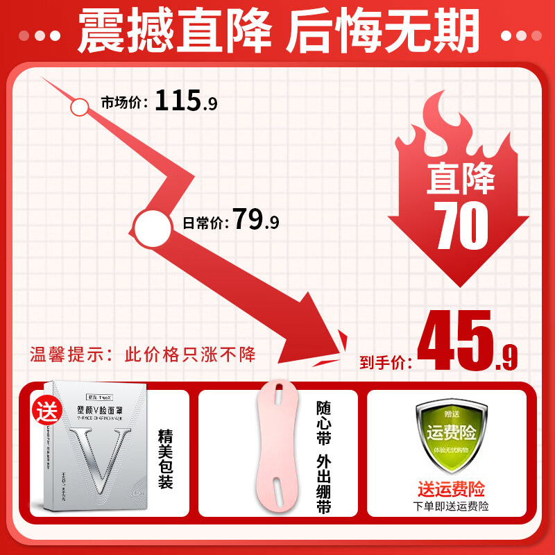 TrueXv脸提拉面罩紧致面雕日夜睡眠美容仪下颌套面部塑瘦脸头套防下垂双下巴法令纹下颚线家用提升神器 升级双层加压【面料柔软+无痕工艺+睡眠可戴】