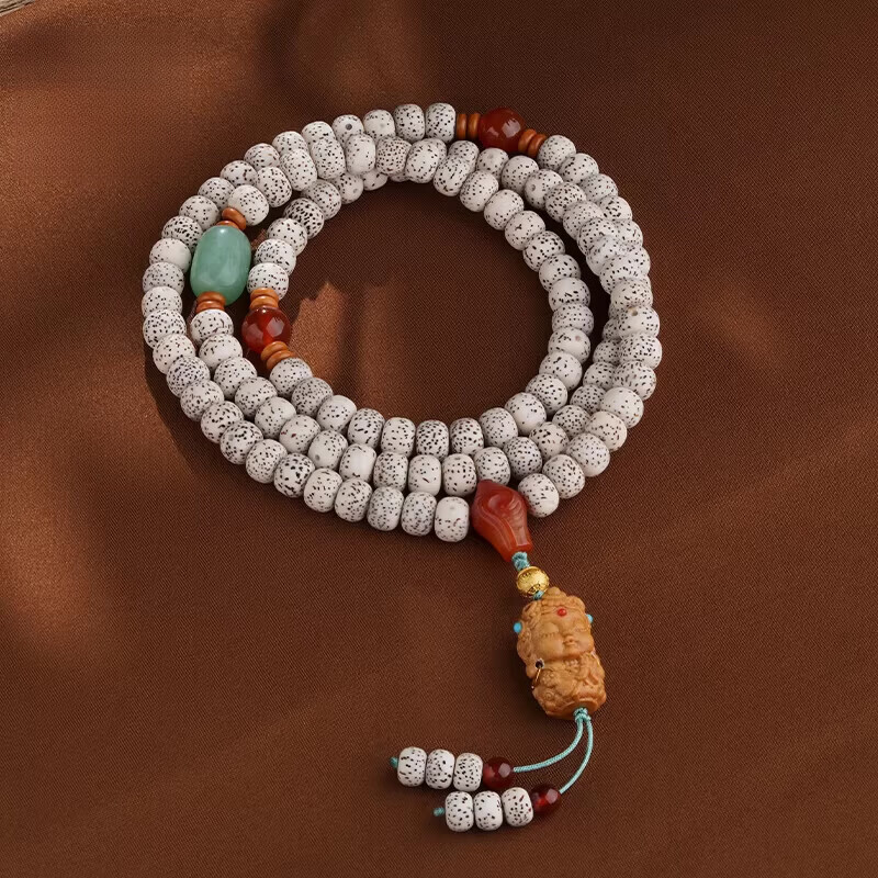 何佳功布达拉星月菩提手串108颗菩提子文玩佛珠手持盘玩男女项炼珠串 星野阔 星月菩提珠串