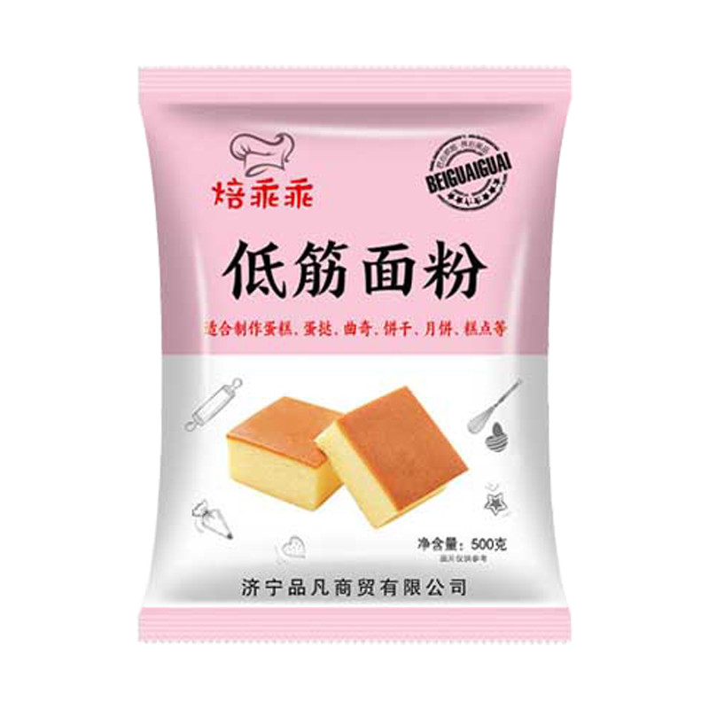 低筋面粉5斤烘焙原料低精小麦粉2500g饼干蛋糕粉月饼粉新良面粉 低筋面粉500g*1袋
