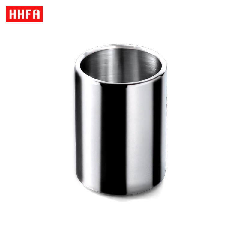 HHFA 304不锈钢收纳筒 水果叉甜品勺桌面收纳盒罐 小叉小勺牙签收纳筒 收纳筒1个