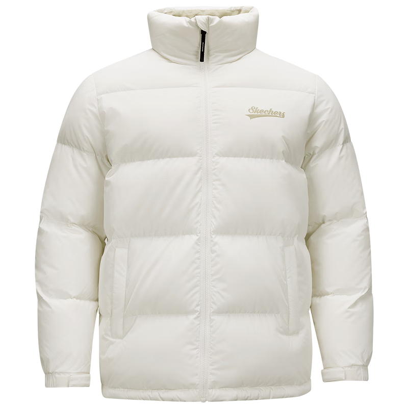 斯凯奇羽绒服女冬季情侣短款新款男士轻薄立领保暖防寒面包外套L324U103