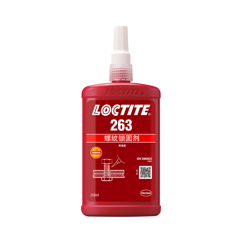 乐泰/loctite 263 螺丝胶 螺纹锁固剂 高强度耐高温密封单组分厌氧强力胶 红色 250ml/支