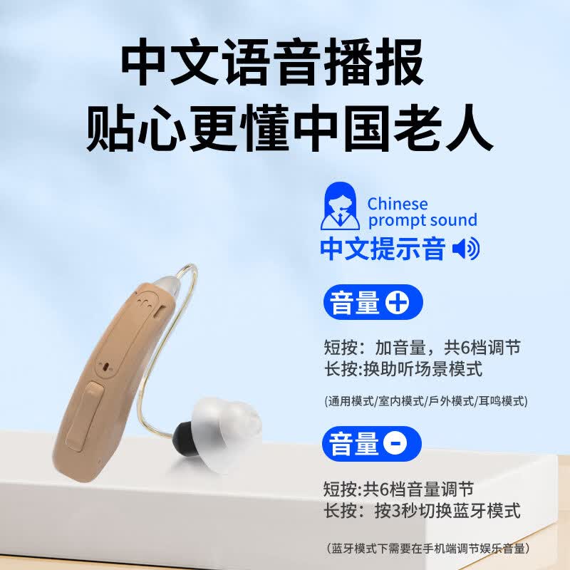 嘉鸥64通道Ric助听器老年人蓝牙二合一美国芯片老人专用中重度年轻人 单耳/升级旗舰|耳鸣掩蔽/64通道轻中/中重度专用