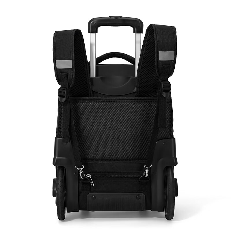 DLDELONG拉杆书包初中生大容量高中拉杆背包男女通用拉杆包爬楼梯书包防水 全新升级款双拉杆护板加固+扩展层加大容量迷彩粉2