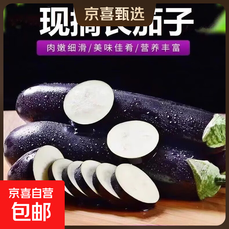 寿光农家紫茄子紫茄新鲜现摘生鲜超市蔬菜烧烤搭档 二斤绿把茄子 2斤