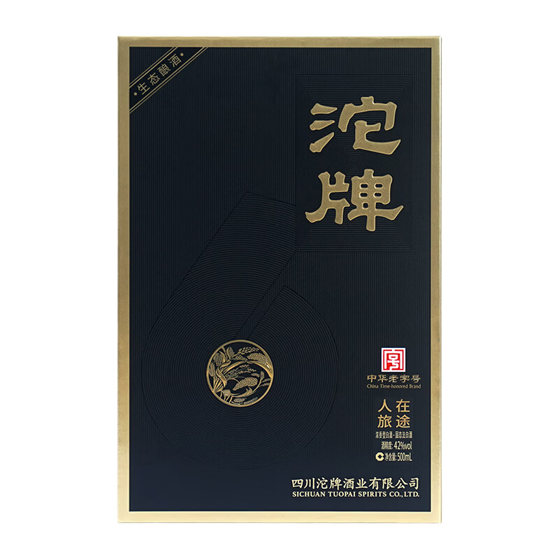 沱牌52度中华老字号固态法白酒500ml 整件6瓶装过年送礼52%vol 500mL 6