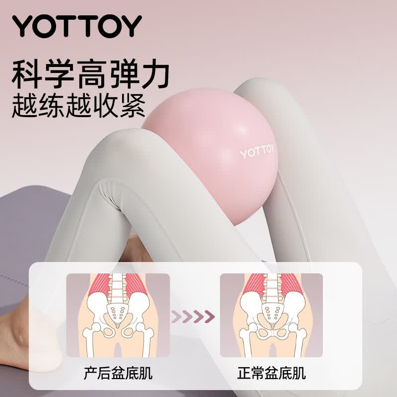 yottoy普拉提小球八爪鱼盆底肌训练专用瑜伽球产后恢复加厚防爆20cm25 仙女粉【直径25cm】紧致盆底肌/400g升级重量 20cm