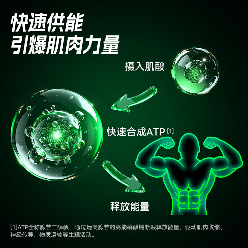 训练怪兽肌酸UP高纯度一水肌酸耐力爆发力运动健身补剂肌酸粉 凤梨味 320g*1罐 【100份用量】