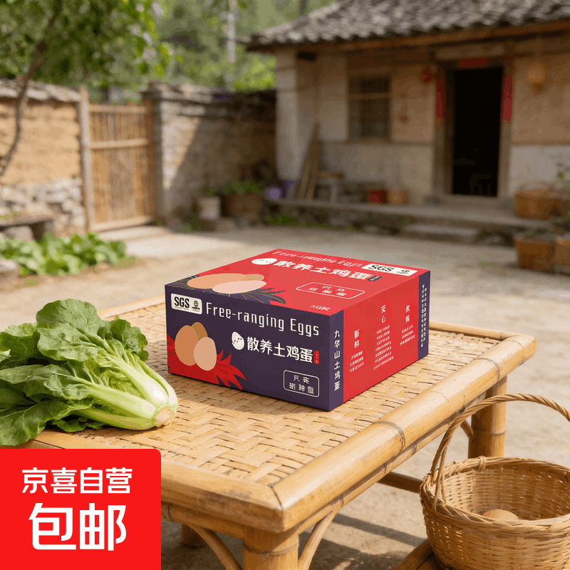 九华山鲜鸡蛋礼盒装40g/枚公司节日福利新年礼品精品蛋送货 60枚礼盒