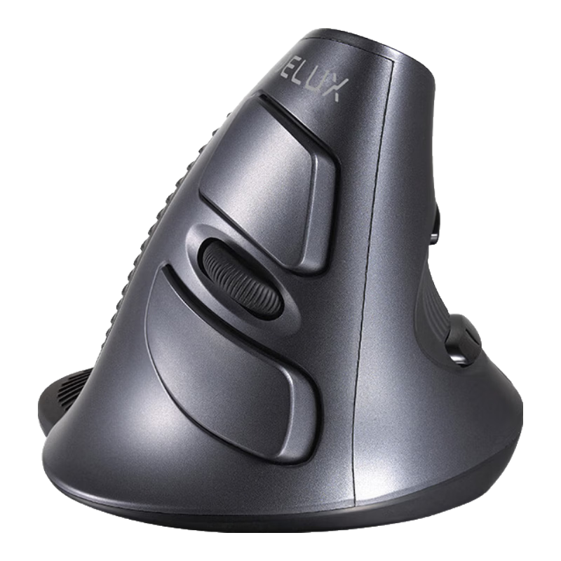 多彩（Delux）M618人体工学垂直鼠标无线静音蓝牙双模办公防鼠标手 M618GX无线黑色(电池版)静音 标配