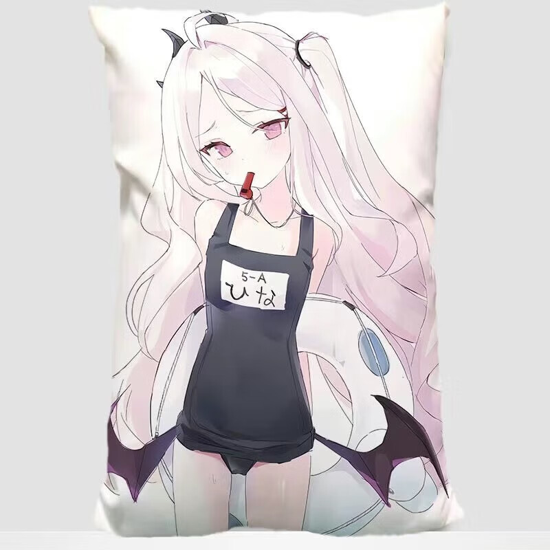 CLCEY灿驰空崎日奈抱枕蔚蓝档案动漫周边二次元可爱长方形靠枕送朋友礼 50x30cm双面(枕套) CXRNK-1