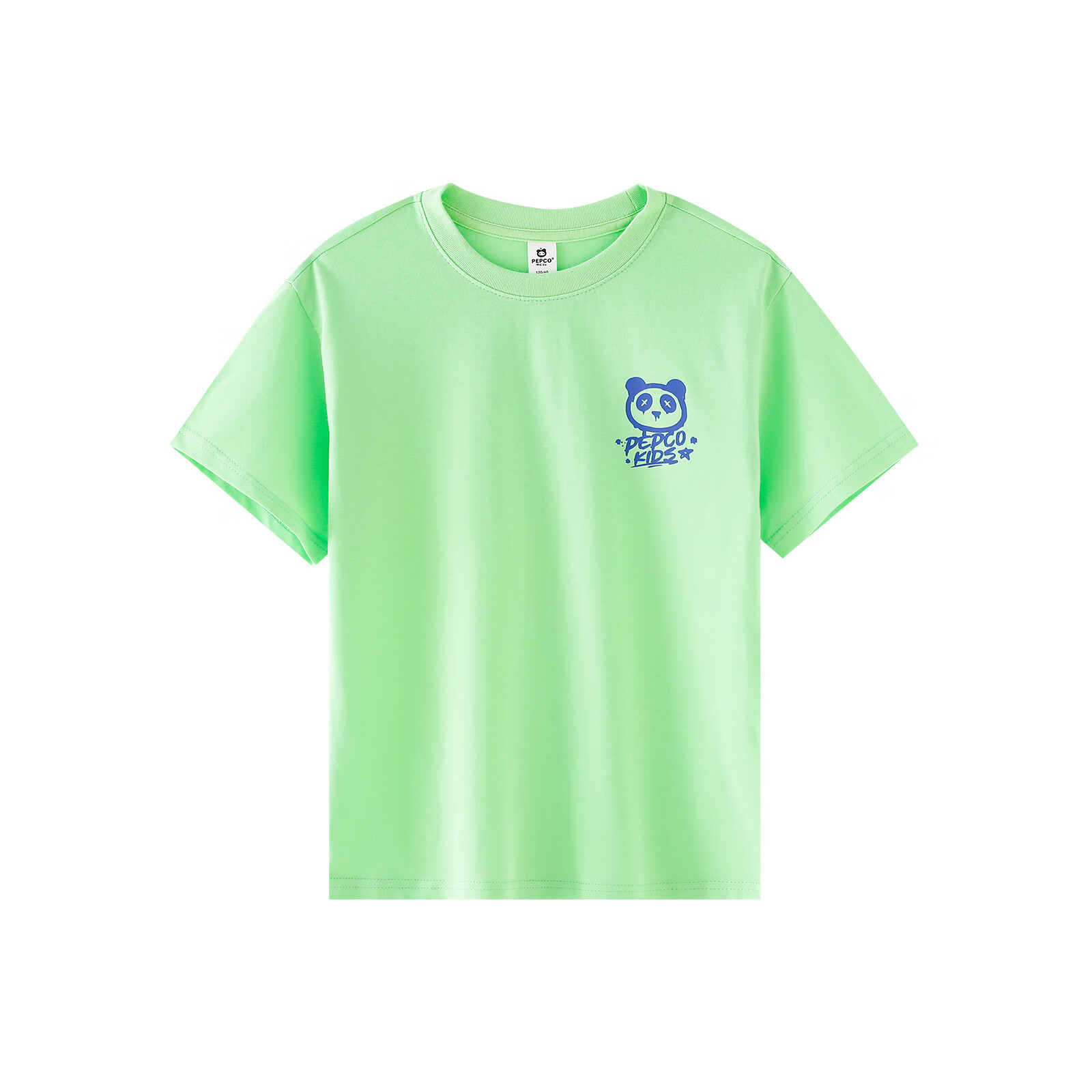 小猪班纳童装夏装新款儿童短袖T恤中大童男童上衣女童男孩亲子装 嫩芽绿 90