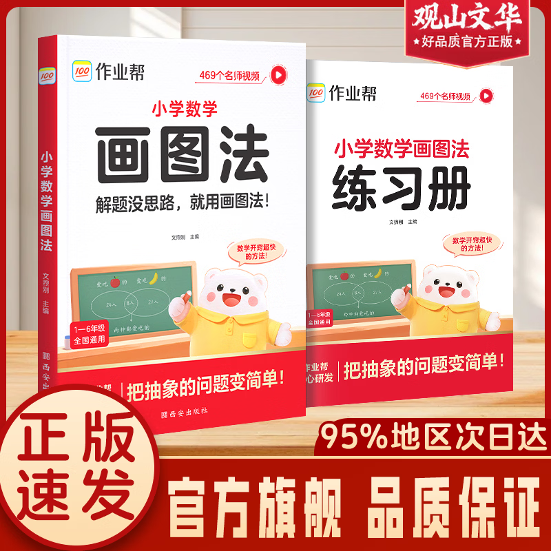 【官方正版】2026年新版作业帮小学数学画图法小学生数学思维专项训练应用题练习册训练举一反三天天练母题精讲解题思路每日一练图解项思维训练一二三四五六年级通用版上下册数学专项思维训练视频课程图解数学强化