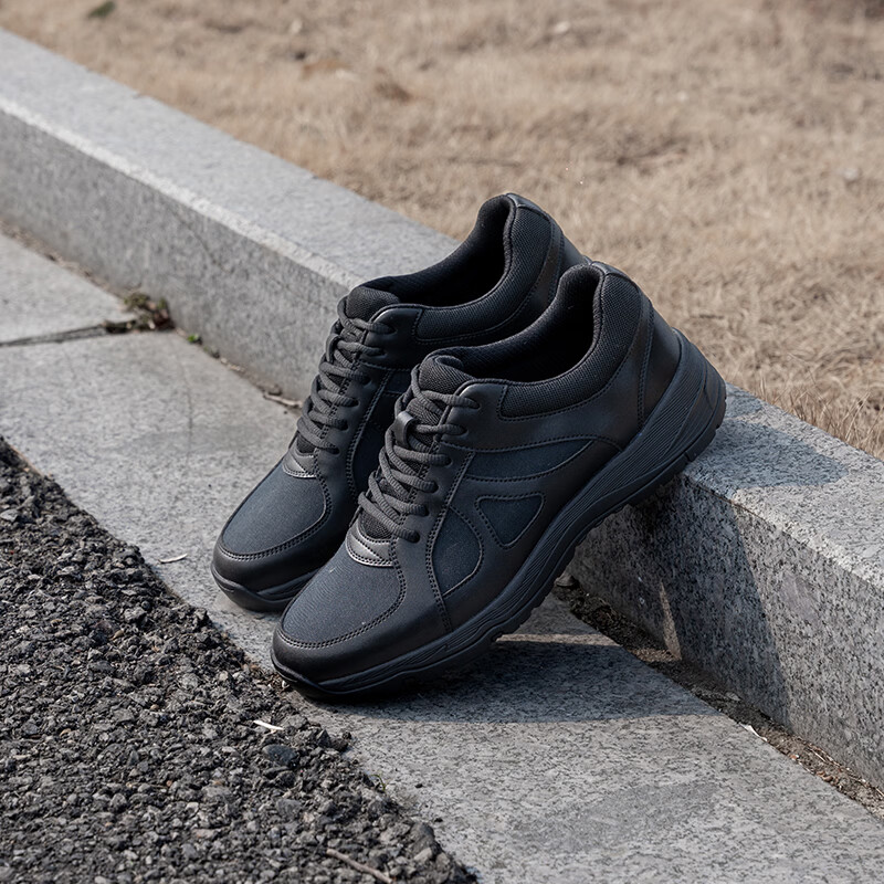 JWCP警网优选春秋网面男女作训鞋体能训练鞋户外民用徒步运动通勤鞋 黑色 41