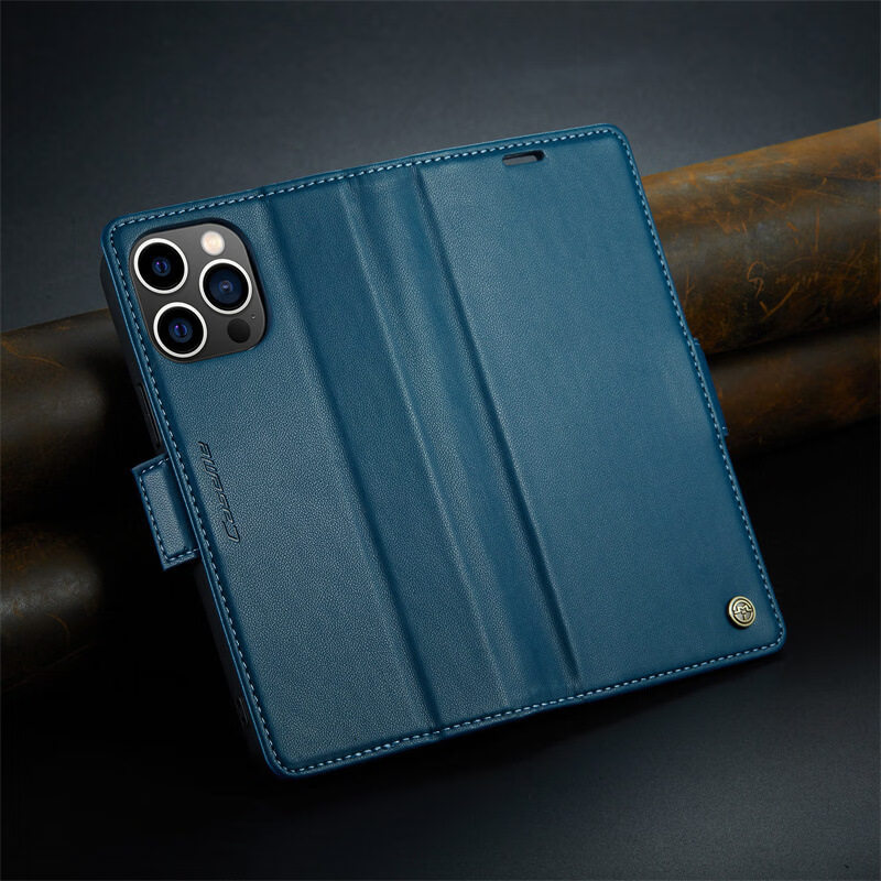 浩盈达苹果15手机壳皮套iphone14promax插卡13防磁卡包12钱包11保护套XR翻盖Xs硅胶8plus男se女6防摔外壳 【绿色】023蝴蝶扣防盗刷皮套 iPhone 6s Plus