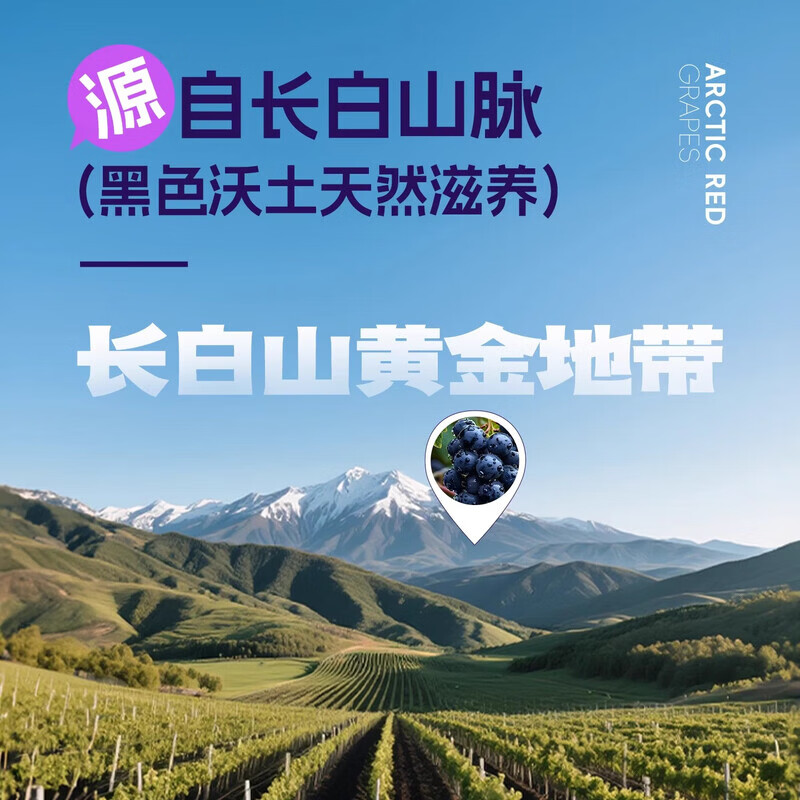 零定律长白山100%冰葡萄汁不加一滴水葡萄汁原汁330ml*6瓶春节年货礼盒 【两箱】100%北冰红葡萄汁330ml*6瓶