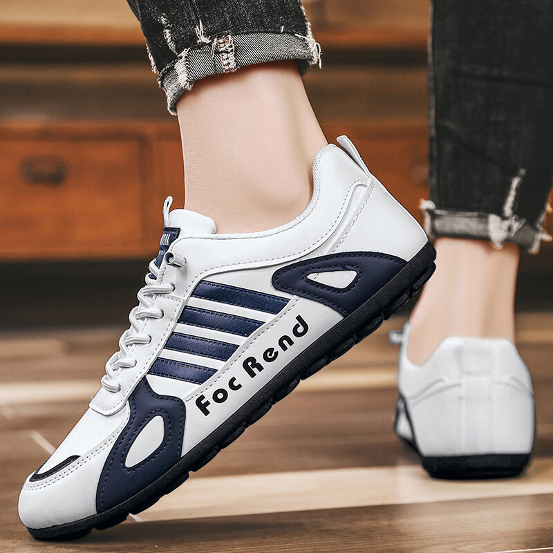 西域骆驼（VANCAMEL）男鞋2025冬季新款舒适防滑运动跑步休闲阿甘鞋时尚百搭潮流鞋子男 【官方正品 质量保证】白色配色 43