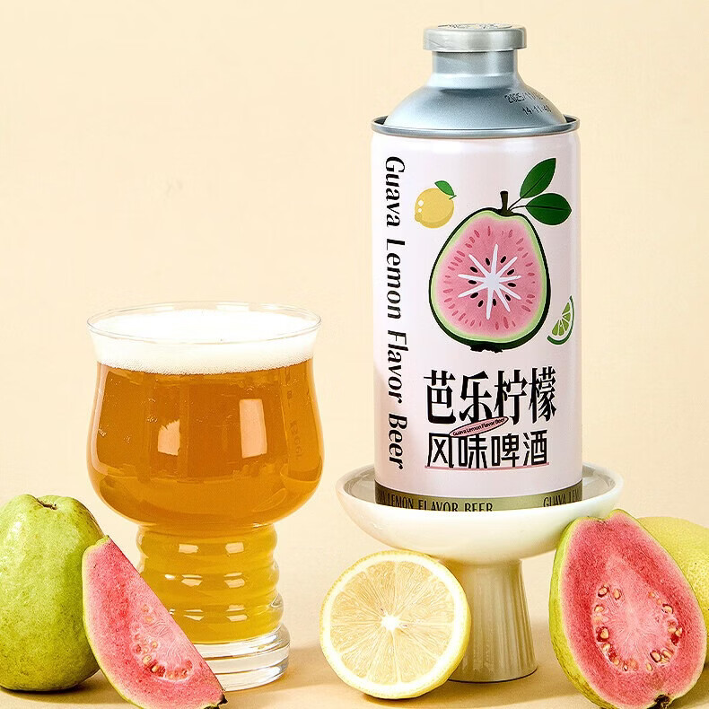 霜城芭乐柠檬风味精酿啤酒 750ml 果味微醺大瓶啤酒整箱盒装 芭乐柠檬风味 750mL 6罐 整箱装