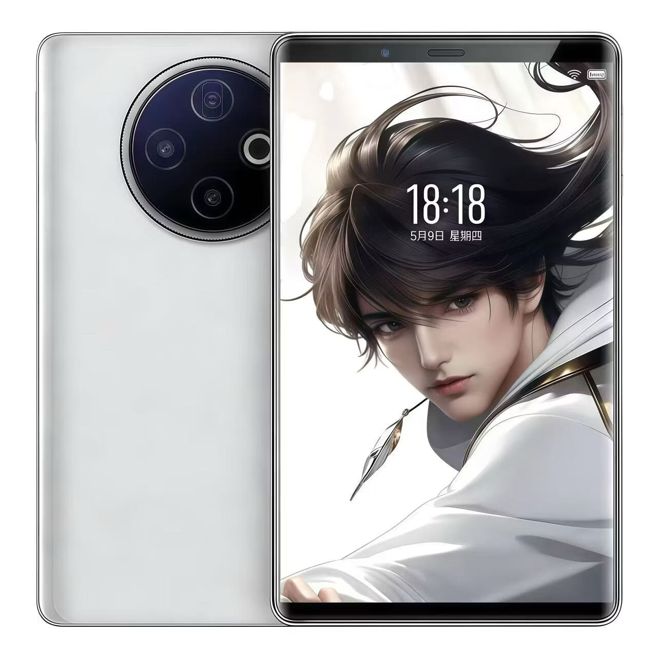 WUHADP正品新款8.9英寸巨屏老人机512G大内存18000毫安长续航5G全网通双卡天玑9400红外遥控大字体大声音 银色 16GB+1TB