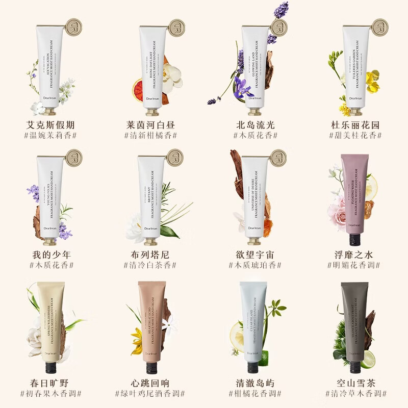 独特艾琳（Dear lrean）【明星推荐】香氛凝润护手霜礼盒保湿留香柔润手膜手霜生日送礼物 【限时特惠】布列塔尼+我的少年+欲望宇宙